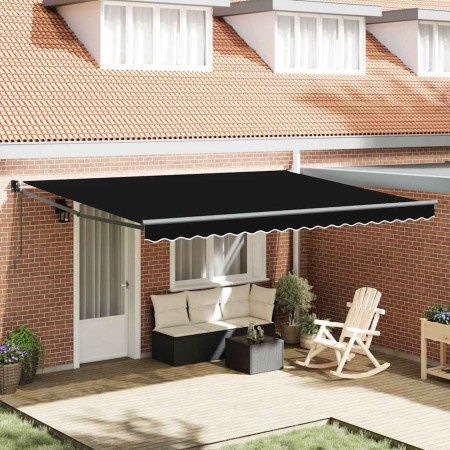 Toldo Retráctil Negro 450 x 300 cm Poliéster y Aluminio en Toldos | Comprar online en Foru.es