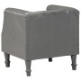 Sillón de cuero de cabra auténtico gris en Sillones | Comprar online en Foru.es