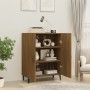 Aparador madera contrachapada color roble marrón 70x34x90 cm de vidaXL, Aparadores - Ref: Foro24-817332, Precio: 71,52 €, Des...