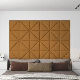 Wandpaneele 12 Stück braunes Samt 30x30 cm 0,54 m² von vidaXL, Wandverkleidung - Ref: Foro24-343954, Preis: 31,44 €, Rabatt: %