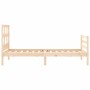 Estructura de cama con cabecero madera maciza 90x200 cm de vidaXL, Camas y somieres - Ref: Foro24-3194816, Precio: 91,21 €, D...