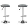 Taburetes de cocina 2 unidades cuero sintético gris en Taburetes de cocina | Comprar online en Foru.es
