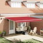 Toldo Retráctil Manual Rojo 450 x 300 cm Tela y acero en Toldos | Comprar online en Foru.es