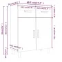 Aparador madera contrachapada marrón roble 69,5x34x89 cm de vidaXL, Aparadores - Ref: Foro24-817359, Precio: 69,43 €, Descuen...