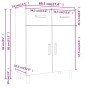 Aparador madera contrachapada marrón roble 69,5x34x89 cm de vidaXL, Aparadores - Ref: Foro24-817359, Precio: 70,08 €, Descuen...