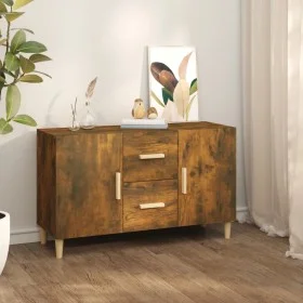 Aparador madera de ingeniería roble ahumado 100x36x60 cm de vidaXL, Aparadores - Ref: Foro24-817465, Precio: 76,05 €, Descuen...
