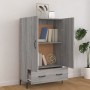 Aparador alto de madera contrachapada gris Sonoma 70x31x115 cm de vidaXL, Aparadores - Ref: Foro24-817475, Precio: 99,32 €, D...