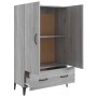 Aparador alto de madera contrachapada gris Sonoma 70x31x115 cm de vidaXL, Aparadores - Ref: Foro24-817475, Precio: 99,32 €, D...