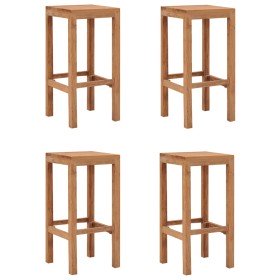 Taburetes de barra de cocina 4 unidades madera maciza de teca en Taburetes de cocina | Comprar online en Foru.es