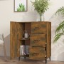 Aparador de madera de ingeniería roble ahumado 69,5x34x90 cm de vidaXL, Aparadores - Ref: Foro24-817354, Precio: 83,09 €, Des...