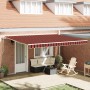 Toldo Retráctil Naranja y marrón 450 x 350 cm Tela y acero en Toldos | Comprar online en Foru.es