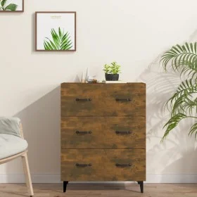 Aparador de madera de ingeniería roble ahumado 69,5x34x90 cm de vidaXL, Aparadores - Ref: Foro24-817348, Precio: 71,81 €, Des...