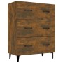 Aparador de madera de ingeniería roble ahumado 69,5x34x90 cm de vidaXL, Aparadores - Ref: Foro24-817348, Precio: 83,47 €, Des...