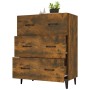 Aparador de madera de ingeniería roble ahumado 69,5x34x90 cm de vidaXL, Aparadores - Ref: Foro24-817348, Precio: 83,47 €, Des...