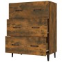 Aparador de madera de ingeniería roble ahumado 69,5x34x90 cm de vidaXL, Aparadores - Ref: Foro24-817348, Precio: 83,47 €, Des...