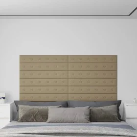 Wall panels 12 pcs cappuccino synthetic leather 90x15 cm 1.62 m² by vidaXL, Wall covering - Ref: Foro24-343999, Price: 37,47 ...