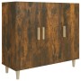 Aparador de madera de ingeniería roble ahumado 90x34x80 cm de vidaXL, Aparadores - Ref: Foro24-817459, Precio: 82,38 €, Descu...
