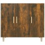 Aparador de madera de ingeniería roble ahumado 90x34x80 cm de vidaXL, Aparadores - Ref: Foro24-817459, Precio: 82,38 €, Descu...