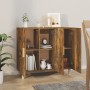 Aparador de madera de ingeniería roble ahumado 90x34x80 cm de vidaXL, Aparadores - Ref: Foro24-817459, Precio: 82,38 €, Descu...