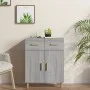 Aparador de madera contrachapada gris Sonoma 69,5x34x89 cm de vidaXL, Aparadores - Ref: Foro24-817358, Precio: 62,56 €, Descu...