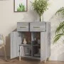 Aparador de madera contrachapada gris Sonoma 69,5x34x89 cm de vidaXL, Aparadores - Ref: Foro24-817358, Precio: 62,56 €, Descu...