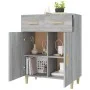 Aparador de madera contrachapada gris Sonoma 69,5x34x89 cm de vidaXL, Aparadores - Ref: Foro24-817358, Precio: 62,56 €, Descu...