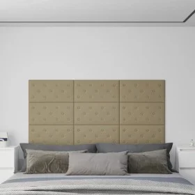 Wall panels 12 pcs cappuccino PE leather 60x30 cm 2.16 m² by vidaXL, Wall covering - Ref: Foro24-343992, Price: 55,01 €, Disc...