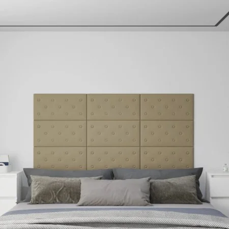 Wall panels 12 pcs cappuccino PE leather 60x30 cm 2.16 m² by vidaXL, Wall covering - Ref: Foro24-343992, Price: 55,01 €, Disc...