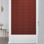 Paneles pared 12 uds cuero sintético rojo tinto 30x15 cm 0,54m² de vidaXL, Recubrimiento de paredes - Ref: Foro24-343972, Pre...