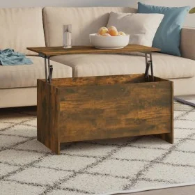 Smoked oak plywood coffee table 102x55.5x52.5 cm by vidaXL, Coffee table - Ref: Foro24-819266, Price: 60,51 €, Discount: %