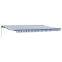 Toldo Retráctil Manual Azul y 500 x 300 cm Poliéster y metal en Toldos | Comprar online en Foru.es