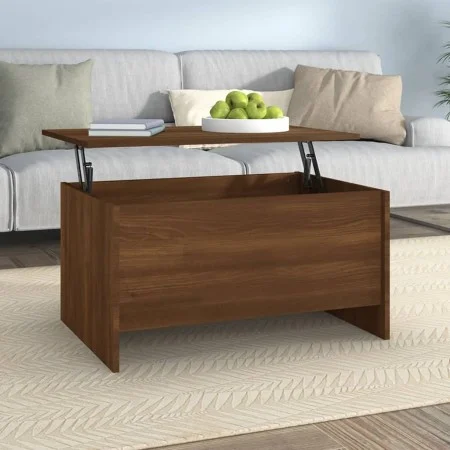 Mesa de centro madera contrachapada roble marrón 80x55,5x41,5cm de vidaXL, Mesas de centro - Ref: Foro24-819271, Precio: 46,4...