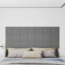 Paneles de pared 12 uds cuero sintético gris 30x30 cm 1,08 m² by vidaXL, Wall covering - Ref: Foro24-343977, Price: 32,37 €, ...