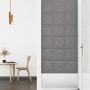 Paneles de pared 12 uds cuero sintético gris 30x30 cm 1,08 m² de vidaXL, Recubrimiento de paredes - Ref: Foro24-343977, Preci...