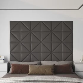 Wandpaneele 12 Stück Kunstleder grau 30x30 cm 0,54 m² von vidaXL, Wandverkleidung - Ref: Foro24-343942, Preis: 20,50 €, Rabat...