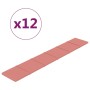 Paneles de pared 12 uds terciopelo rosa 90x15 cm 1,62 m² de vidaXL, Recubrimiento de paredes - Ref: Foro24-344108, Precio: 39...