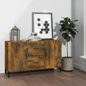 Aparador madera de ingeniería roble ahumado 100x36x60 cm de vidaXL, Aparadores - Ref: Foro24-817468, Precio: 84,06 €, Descuen...