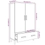 Aparador alto de madera contrachapada marrón roble 70x31x115 cm de vidaXL, Aparadores - Ref: Foro24-817473, Precio: 85,73 €, ...