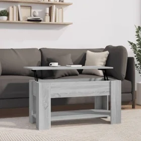Sonoma gray plywood coffee table 101x49x52 cm by vidaXL, Coffee table - Ref: Foro24-819273, Price: 92,57 €, Discount: %