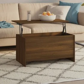 Mesa de centro contrachapada marrón roble 102x55,5x52,5 cm de vidaXL, Mesas de centro - Ref: Foro24-819268, Precio: 56,05 €, ...