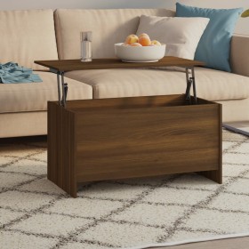 Mesa de centro contrachapada marrón roble 102x55,5x52,5 cm de vidaXL, Mesas de centro - Ref: Foro24-819268, Precio: 56,05 €, ...