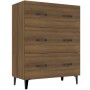 Aparador de madera de ingeniería marrón roble 69,5x34x90 cm de vidaXL, Aparadores - Ref: Foro24-817350, Precio: 88,34 €, Desc...