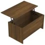 Mesa de centro contrachapada marrón roble 102x55,5x52,5 cm de vidaXL, Mesas de centro - Ref: Foro24-819268, Precio: 56,05 €, ...