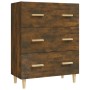 Aparador madera contrachapada color roble ahumado 70x34x90 cm de vidaXL, Aparadores - Ref: Foro24-817345, Precio: 82,34 €, De...