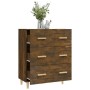Aparador madera contrachapada color roble ahumado 70x34x90 cm de vidaXL, Aparadores - Ref: Foro24-817345, Precio: 82,34 €, De...