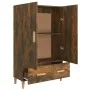 Aparador madera contrachapada roble ahumado 70x31x115 cm de vidaXL, Aparadores - Ref: Foro24-817471, Precio: 77,22 €, Descuen...