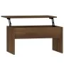 Mesa de centro madera contrachapada marrón roble 80x50,5x41,5cm de vidaXL, Mesas de centro - Ref: Foro24-819289, Precio: 66,7...