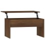 Mesa de centro madera contrachapada marrón roble 80x50,5x41,5cm de vidaXL, Mesas de centro - Ref: Foro24-819289, Precio: 67,6...