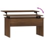 Mesa de centro madera contrachapada marrón roble 80x50,5x41,5cm de vidaXL, Mesas de centro - Ref: Foro24-819289, Precio: 67,6...