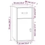 Aparador de madera maciza de pino marrón miel 34x40x75 cm de vidaXL, Aparadores - Ref: Foro24-820125, Precio: 54,68 €, Descue...
